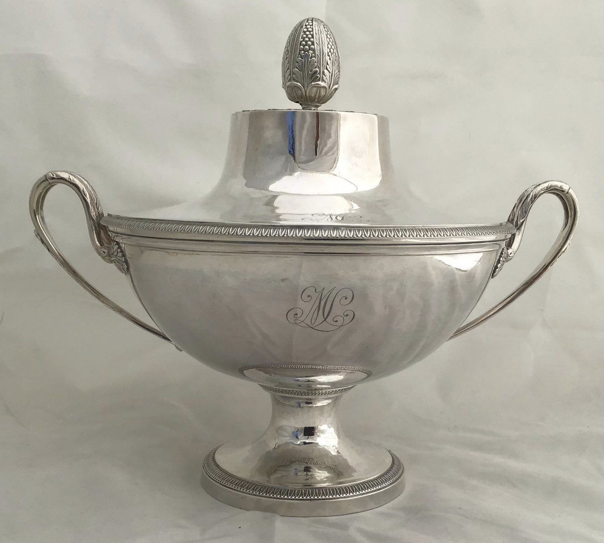 Empire Silver Tureen, Jean-baptiste-claude Odiot, Paris 1819-1838-photo-2