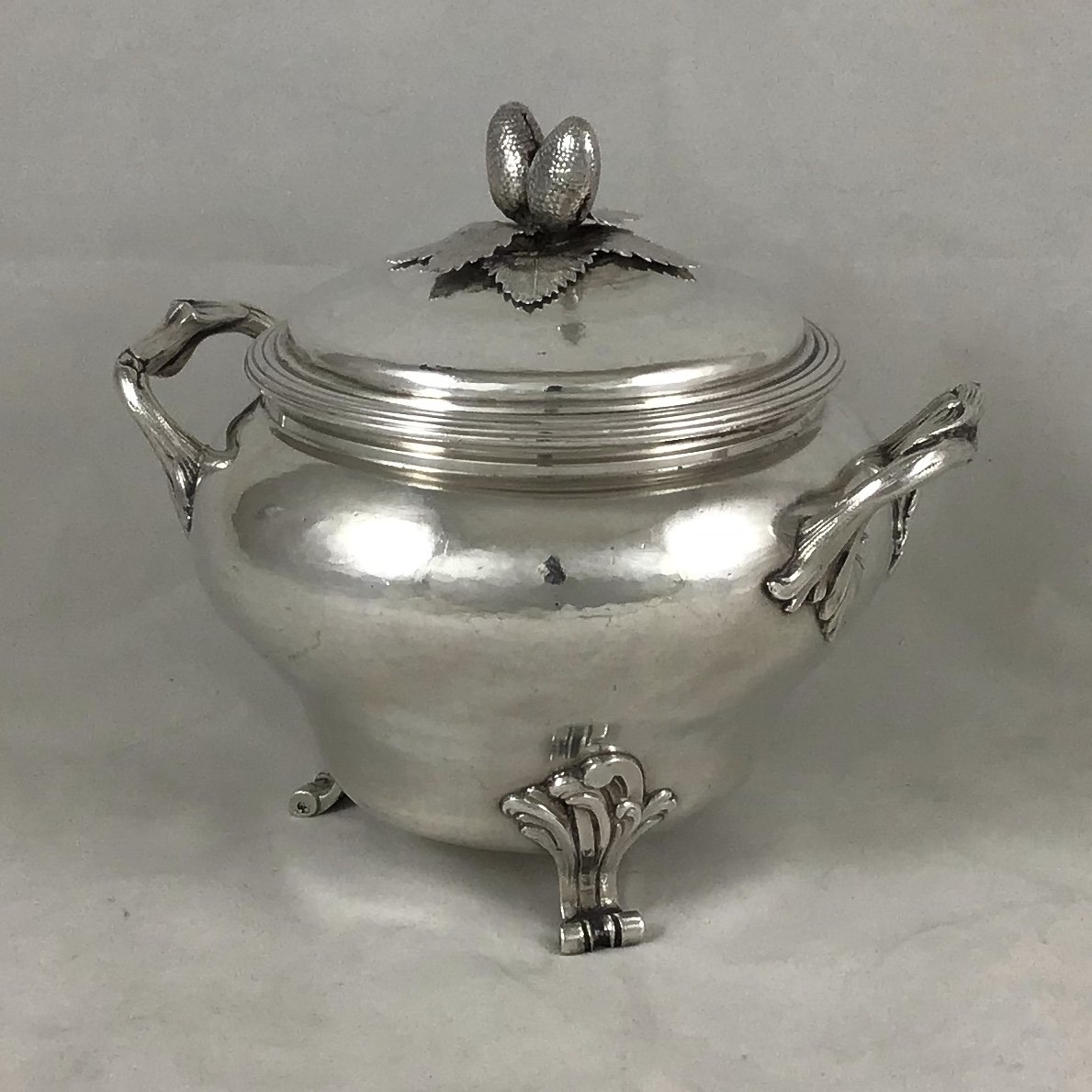 Sucrier En Argent Massif, Paris 1763, Chéret Jean-baptiste Orfèvre -photo-2