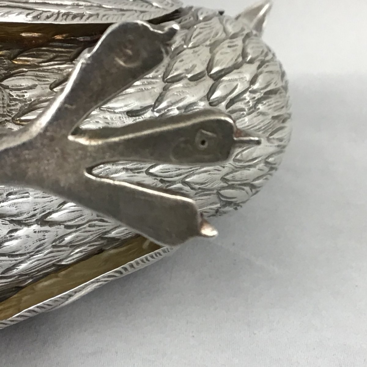 Pheasant In Sterling Silver, Spain Around 1960, Silver 916 \\%,-photo-3