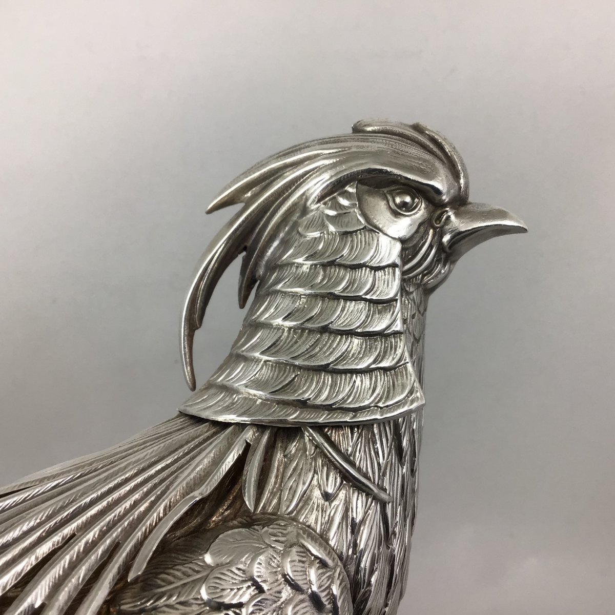 Pheasant In Sterling Silver, Spain Around 1960, Silver 916 \\%,