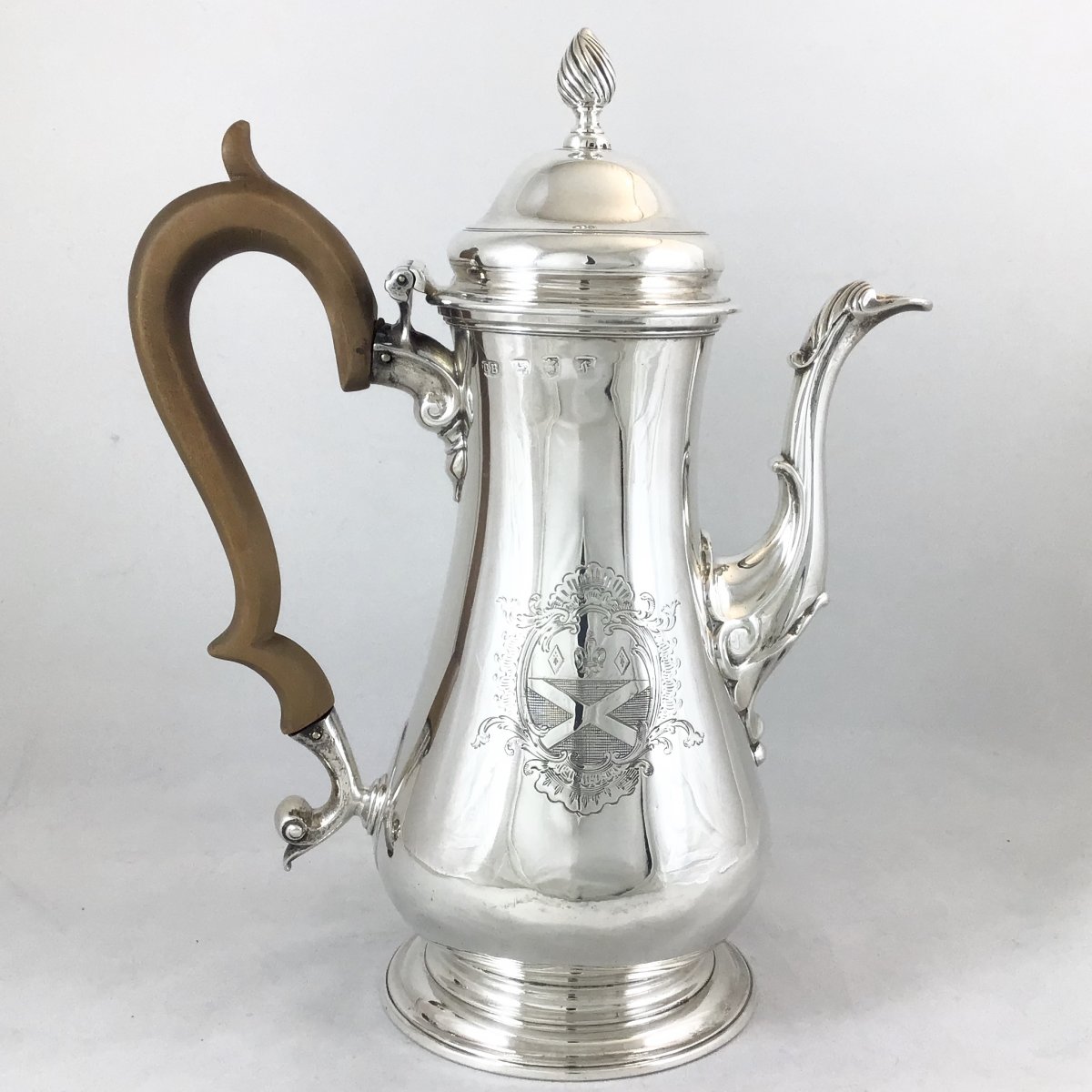 Silver George III Coffee Pot , London 1761, Benjamin Brewood