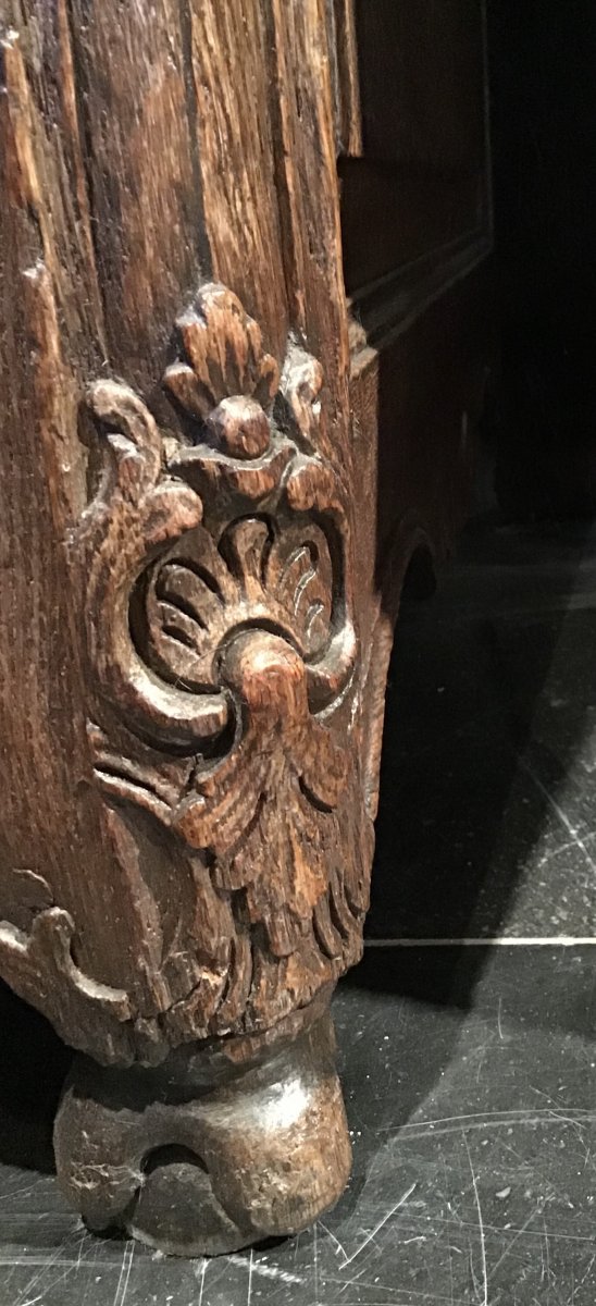 Buffet Deux- Corps Louis XVI , Chêne , Hainaut, Vers 1780, argentière-photo-3