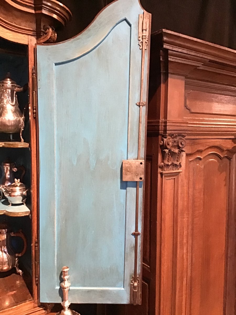 Buffet Deux- Corps Louis XVI , Chêne , Hainaut, Vers 1780, argentière-photo-7