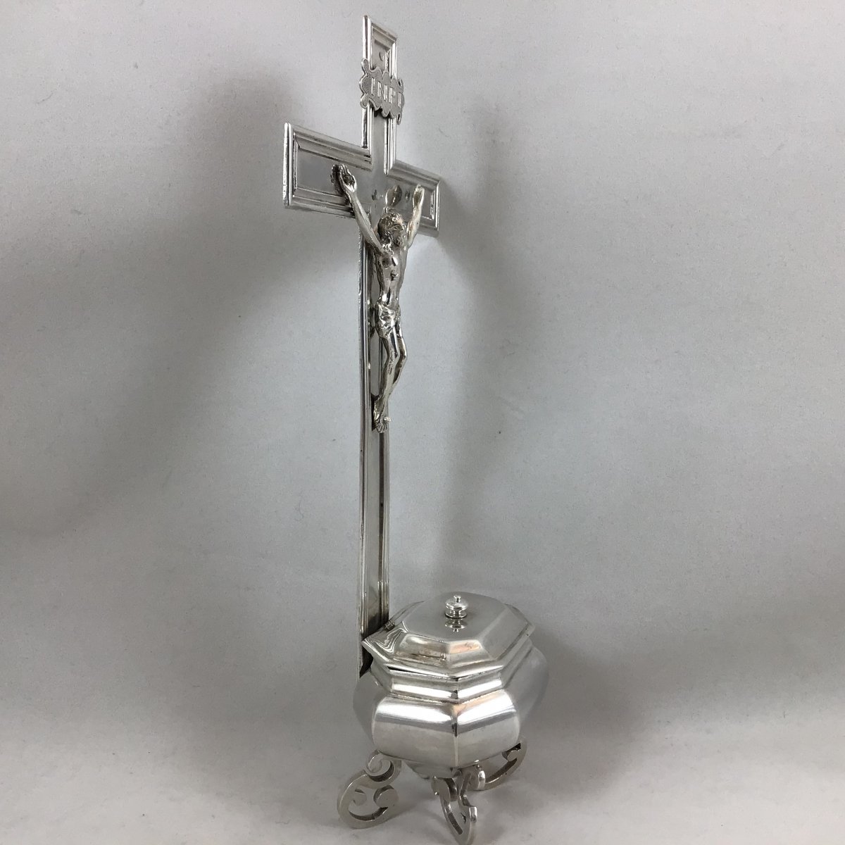 Bénitier En Argent Massif, Lille1725-1726, Jean-Baptiste Herren.-photo-3