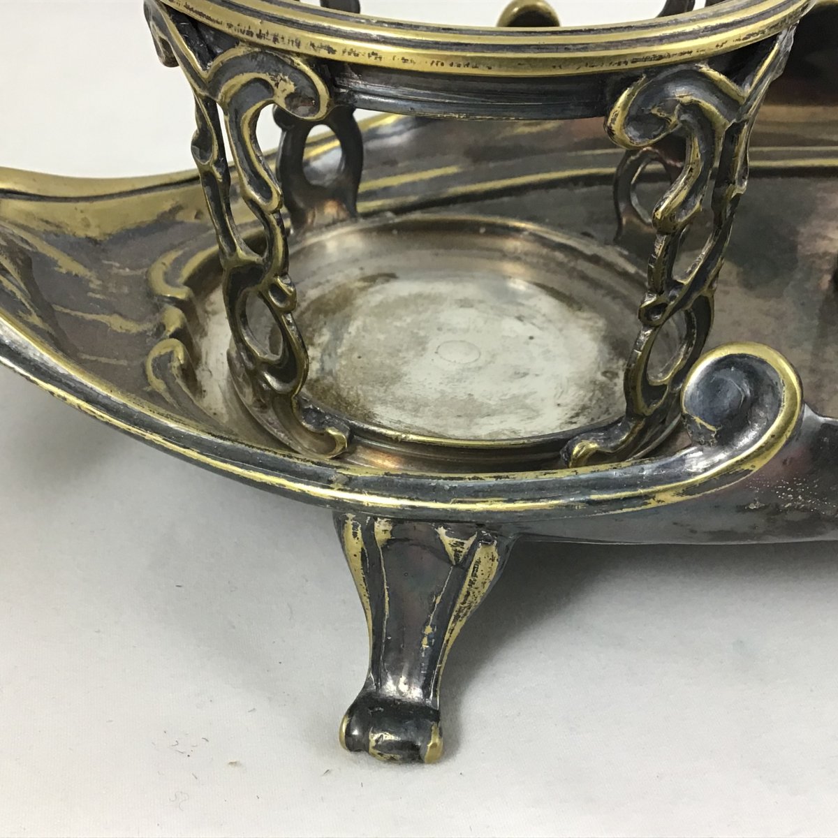 Louis XV Oil Cruet In Silver Plated Metal, France Around 1750-photo-3