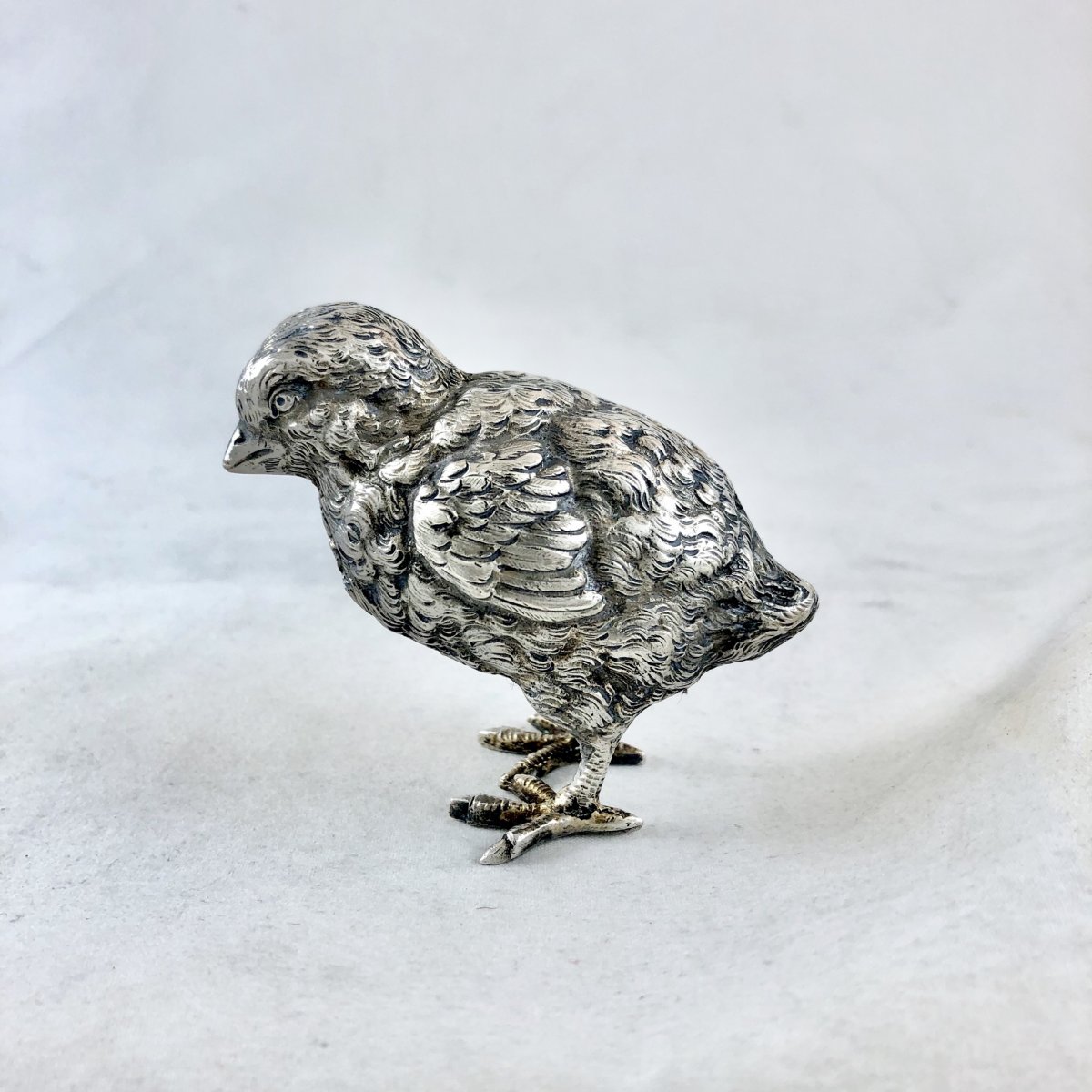 Chick In Sterling Silver, Germany Around 1900-photo-2