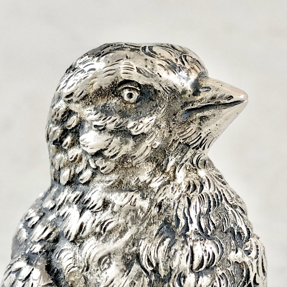 Chick In Sterling Silver, Germany Around 1900-photo-5