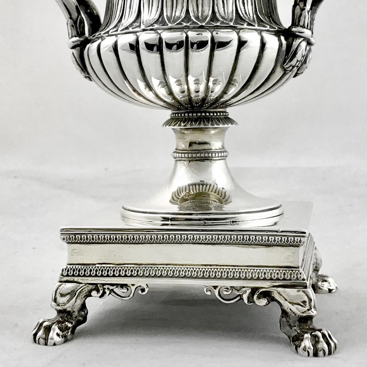 Mustard Maker Empire, J.-b.-c. Odiot, Paris 1809-1819, Sterling Silver And Vermeil-photo-2