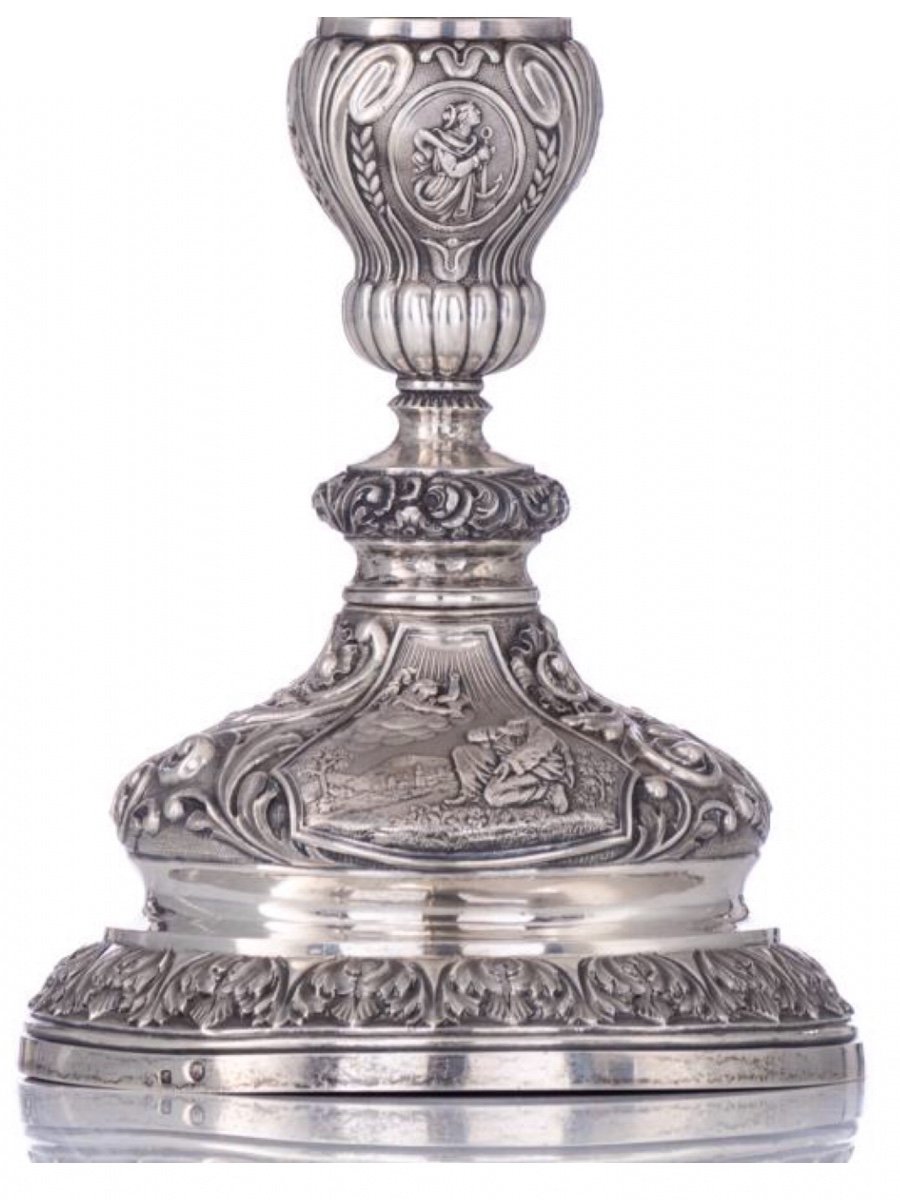 Ciborium, Silver , Belgium Around. 1830-1850-photo-4