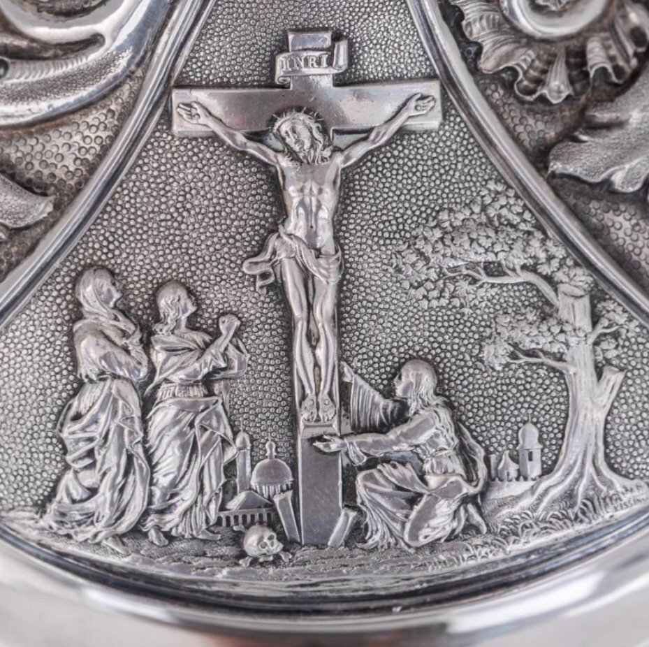 Ciborium, Silver , Belgium Around. 1830-1850-photo-1