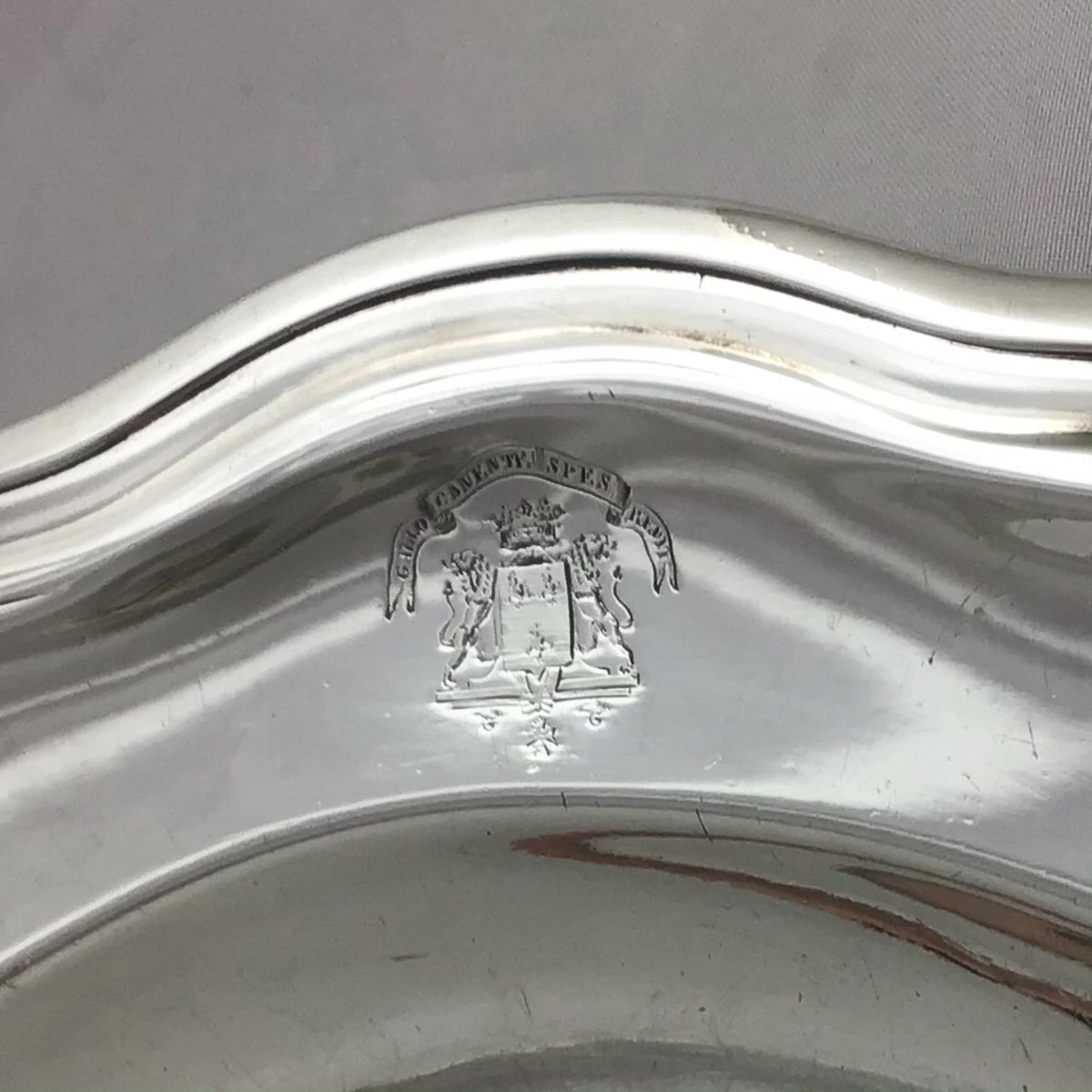 Marquis De Chaponay, Paris 1780, Serving Dish In Sterling Silver-photo-3