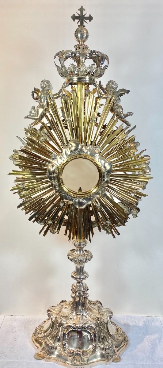 Monstrance Louis XV, Bruges 1772, Sterling Silver, By Carel Benninck-photo-4