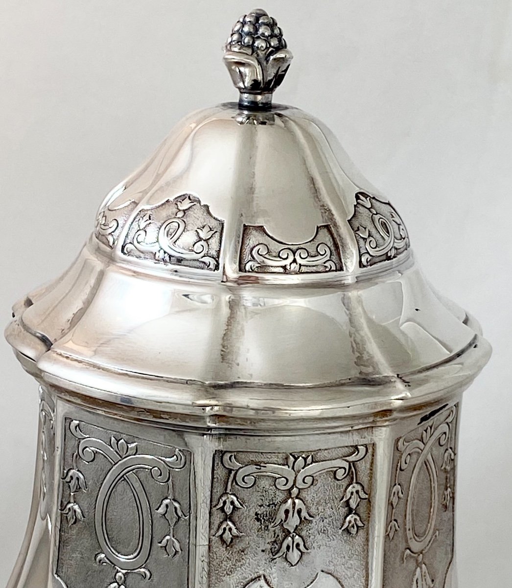 Sterling Silver Samovar Or Tea Urn , Belgium Around 1900 -photo-3