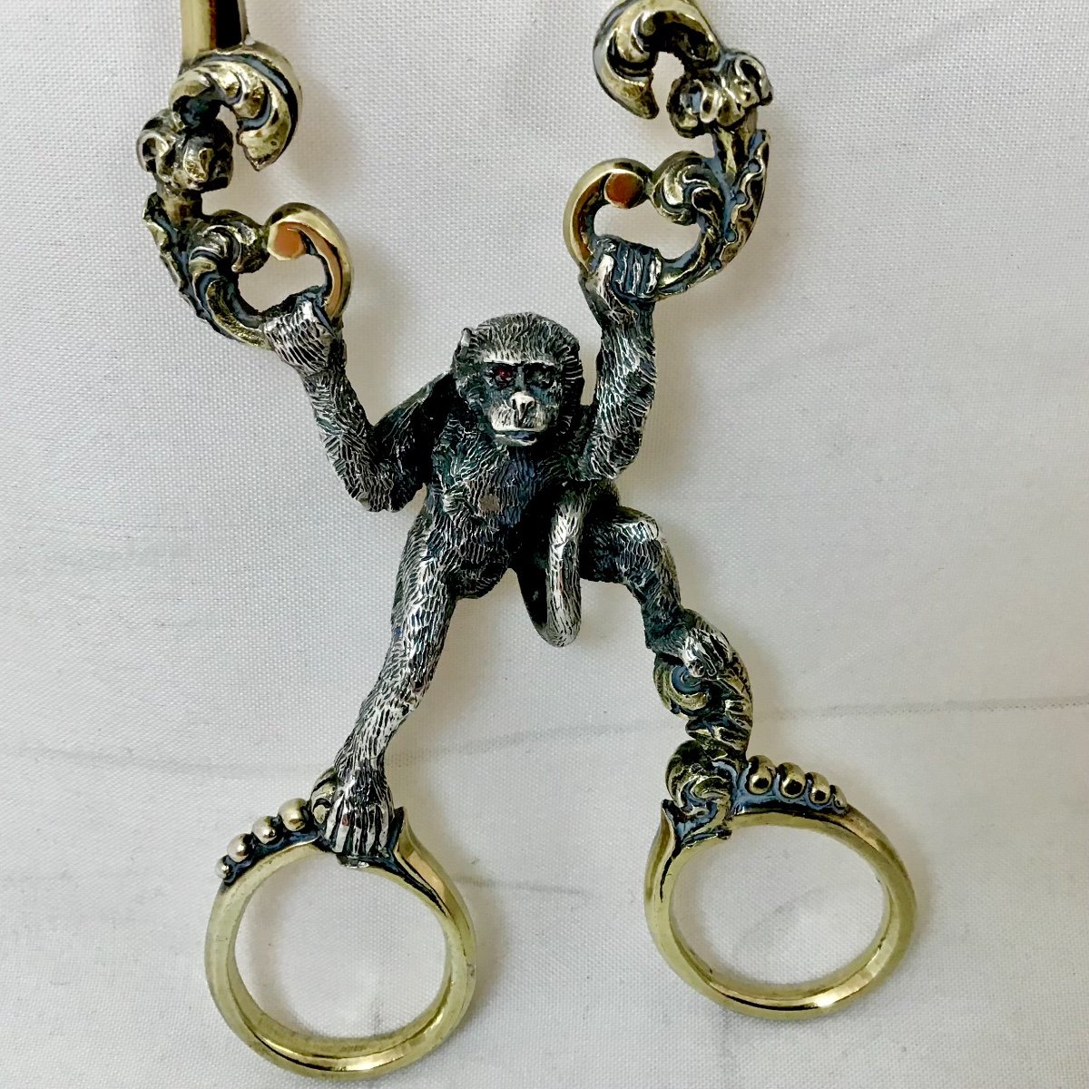 Zoomorphic Sugar Tongs In Sterling Silver-photo-2