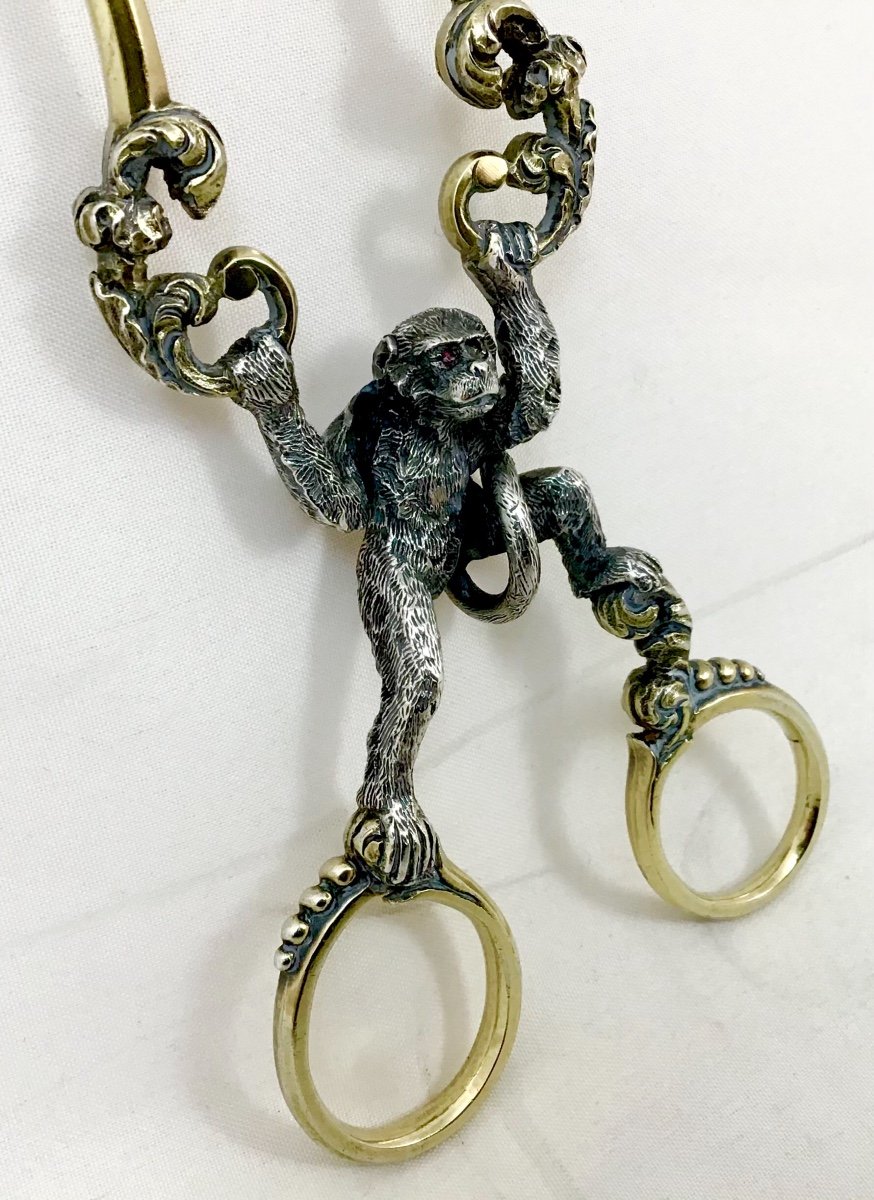 Zoomorphic Sugar Tongs In Sterling Silver-photo-3