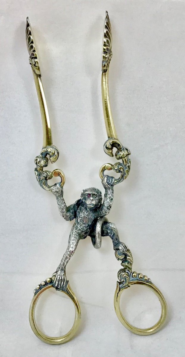 Zoomorphic Sugar Tongs In Sterling Silver-photo-4