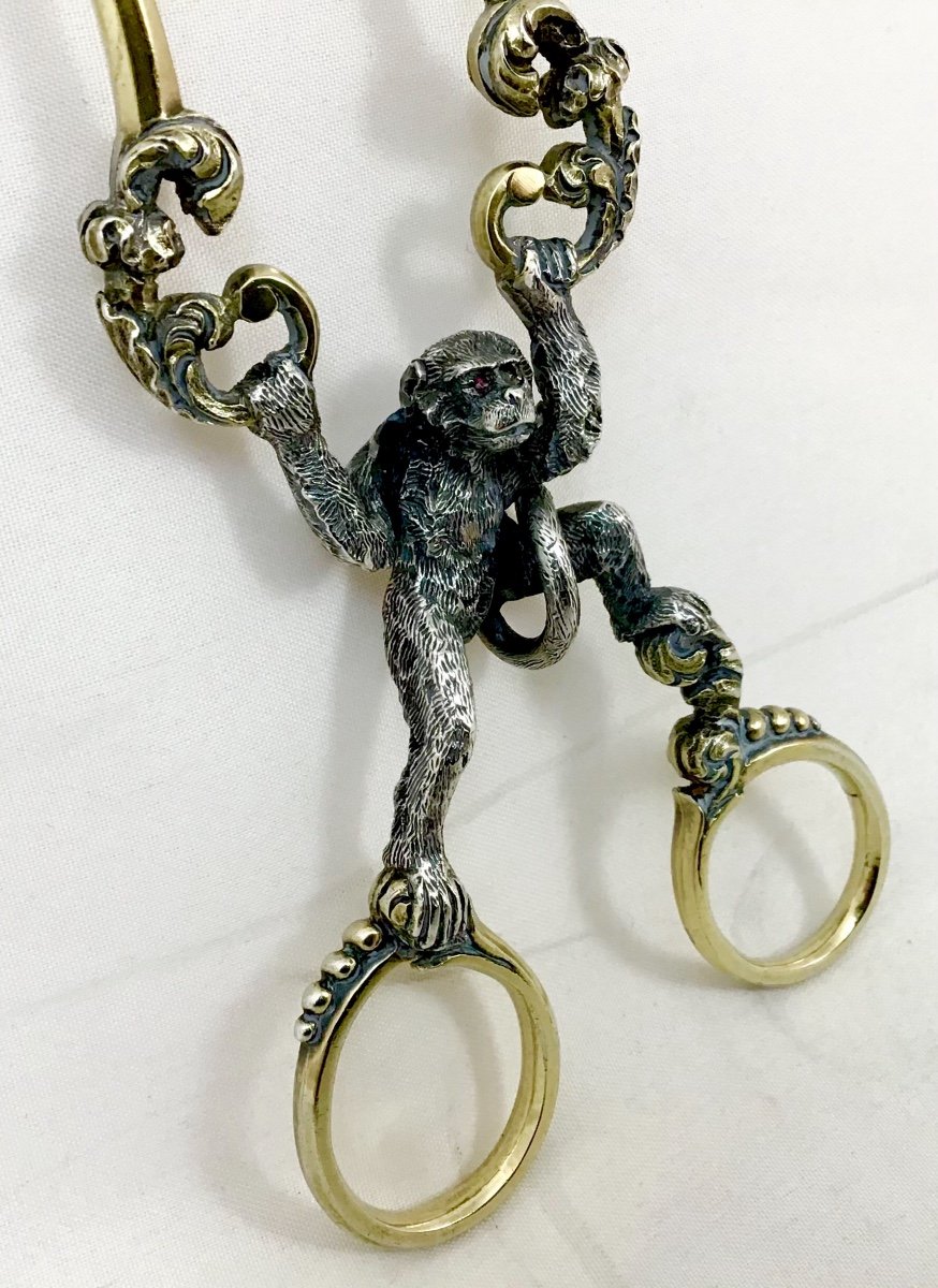 Zoomorphic Sugar Tongs In Sterling Silver