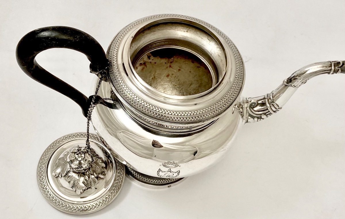 Théière Louis-Philippe, Argent,Mons 1833-1840, Charles Defuissaux.-photo-3