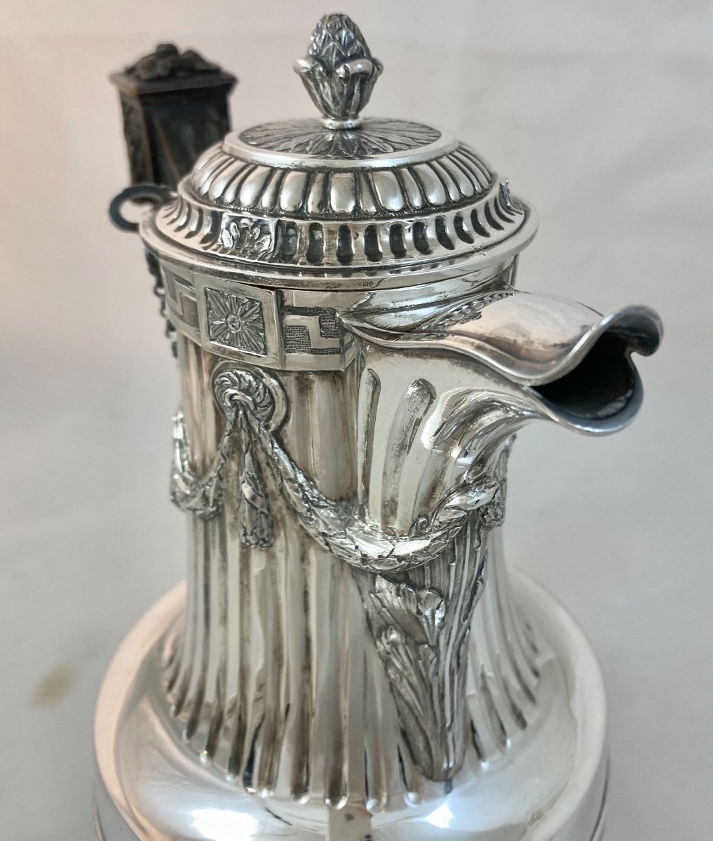 Louis XVI Period Coffee Pot, Ath 1779, Soutern Netherlands, Sterling Silver -photo-1