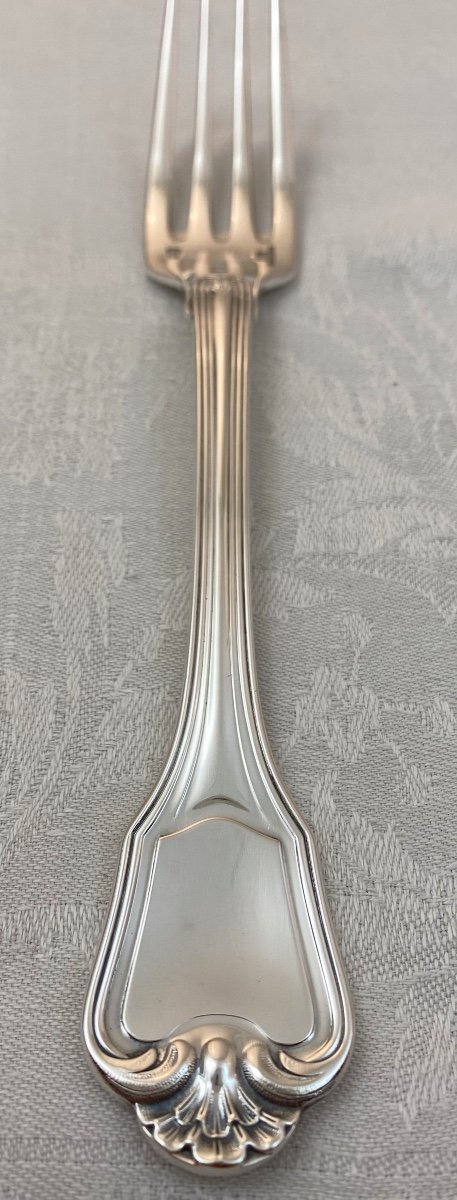 Cutlery Set Port Royal De Christofle, 125 Pieces, Silver Plated, Complete For 12 People-photo-4