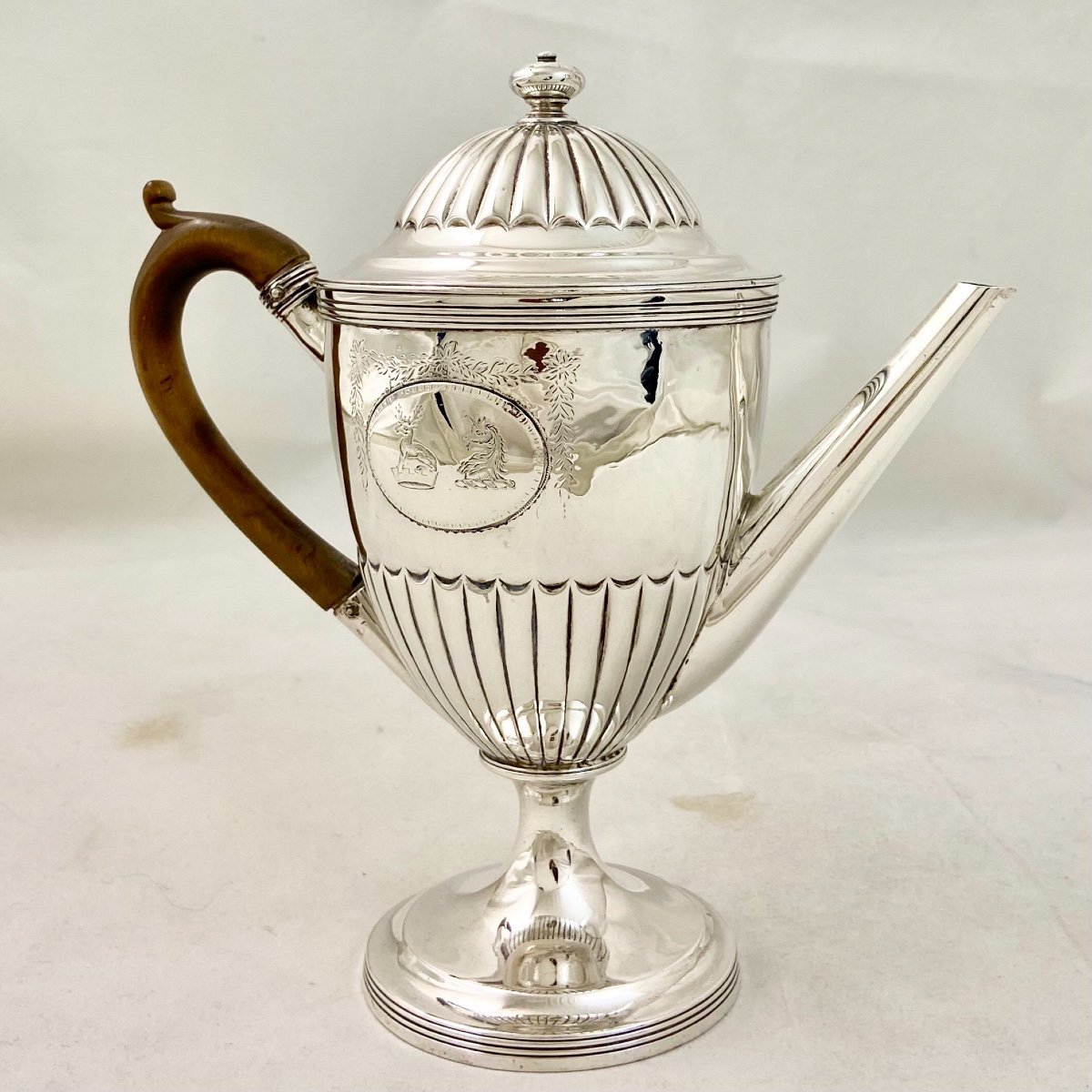Argyle Ou Saucière Chauffante, Londres 1794, Argent Massif -photo-1