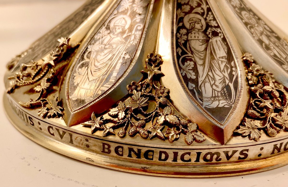 Calice d ’Hugo d’Oignies, 1228, Réplique Historique En Argent Massif, Seconde Moitié XIXIème -photo-1