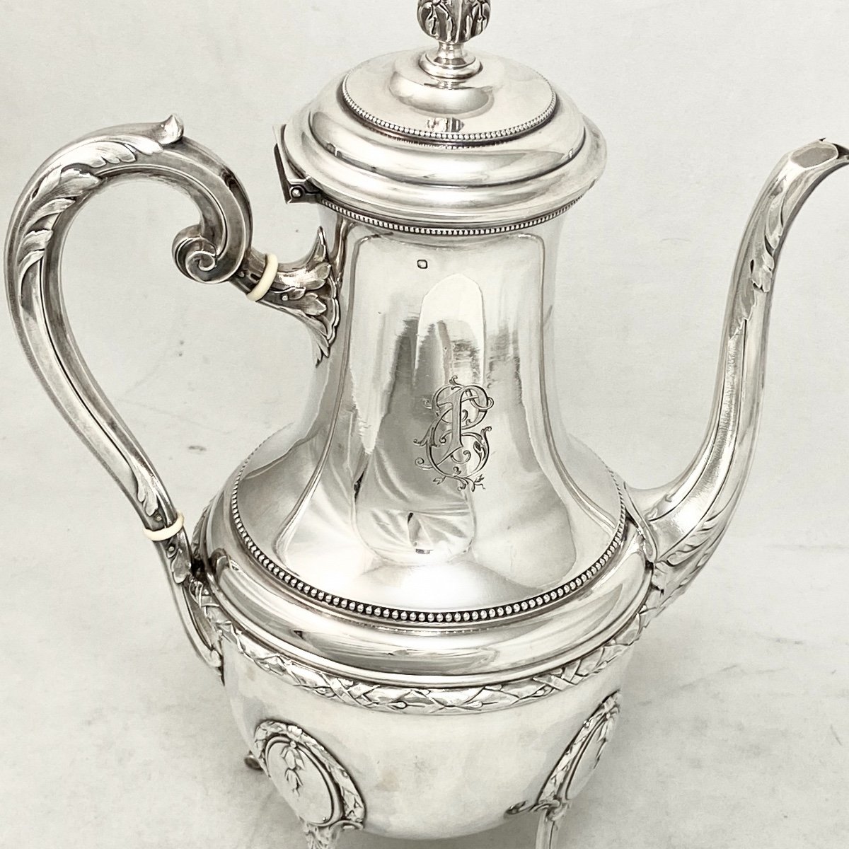 Large Quatripod Jug, Louis XVI Style, Puiforcat, Circa 1900-photo-6