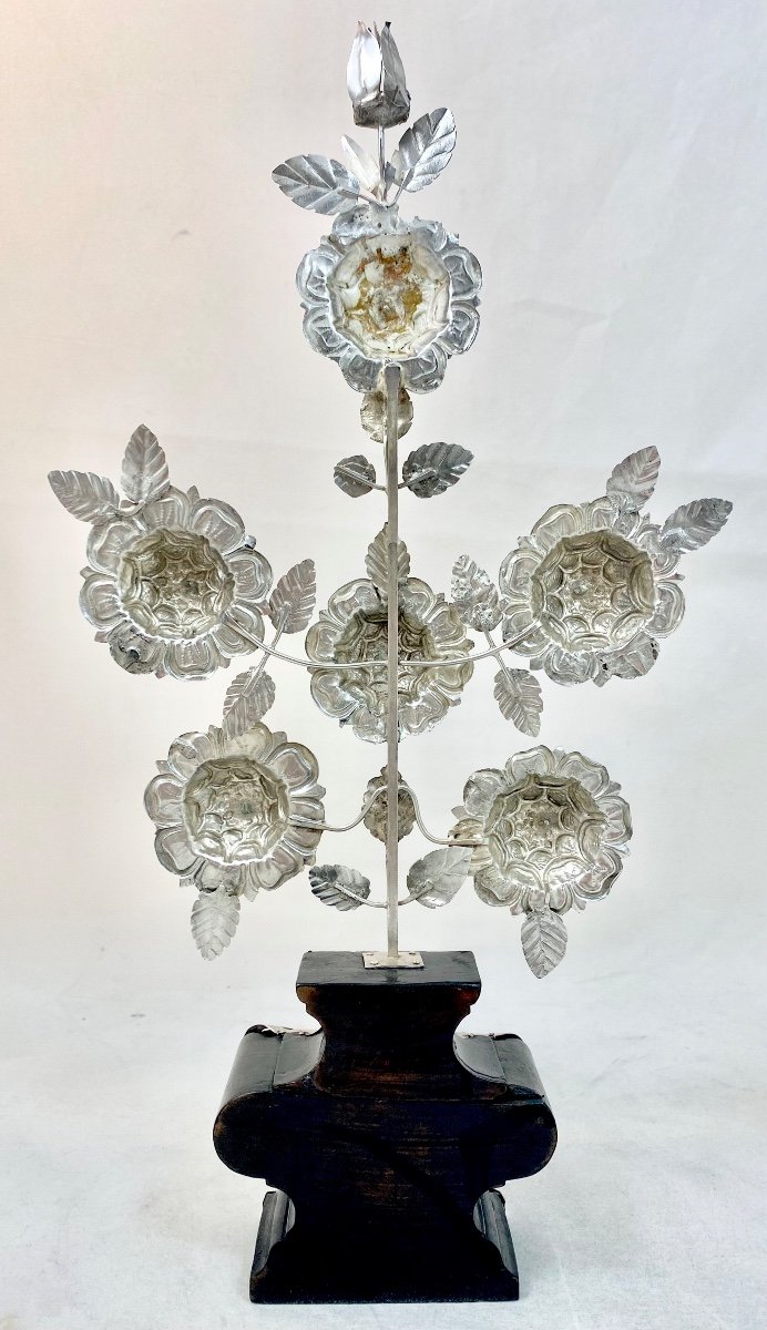 Pair Of Altar Vases, Silver, Flanders, Circa 1700-50-photo-4