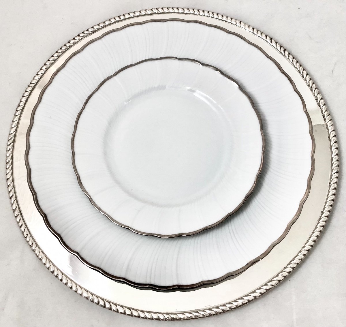 12 Charger Plates, Sterling Silver, 925 \\%, Mexico 1960s, Présentation Plates-photo-3