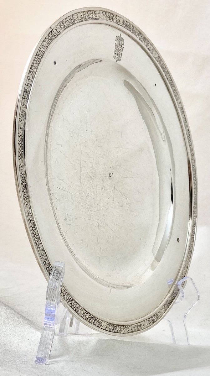 Plate, Royal Arms Of Saxony, Holland Around 1830, Silver-photo-6