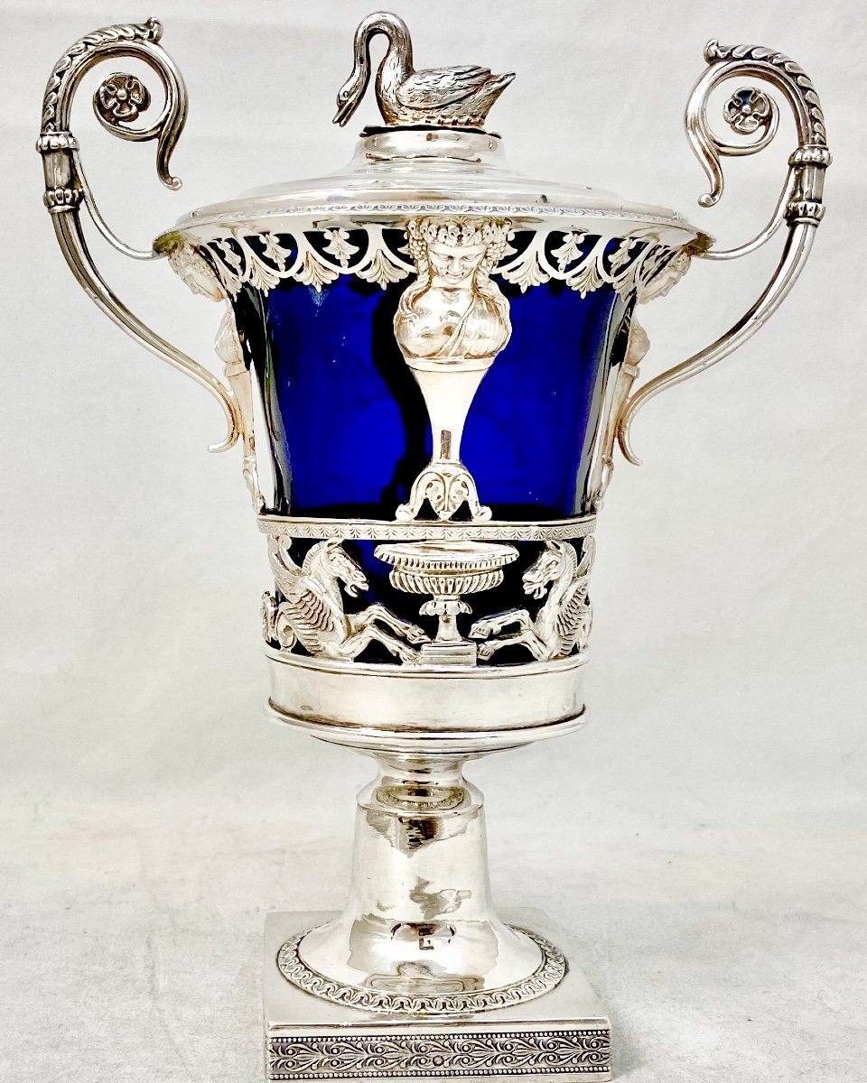 Drageoir Empire, Paris 1809-1819, Argent Massif -photo-3