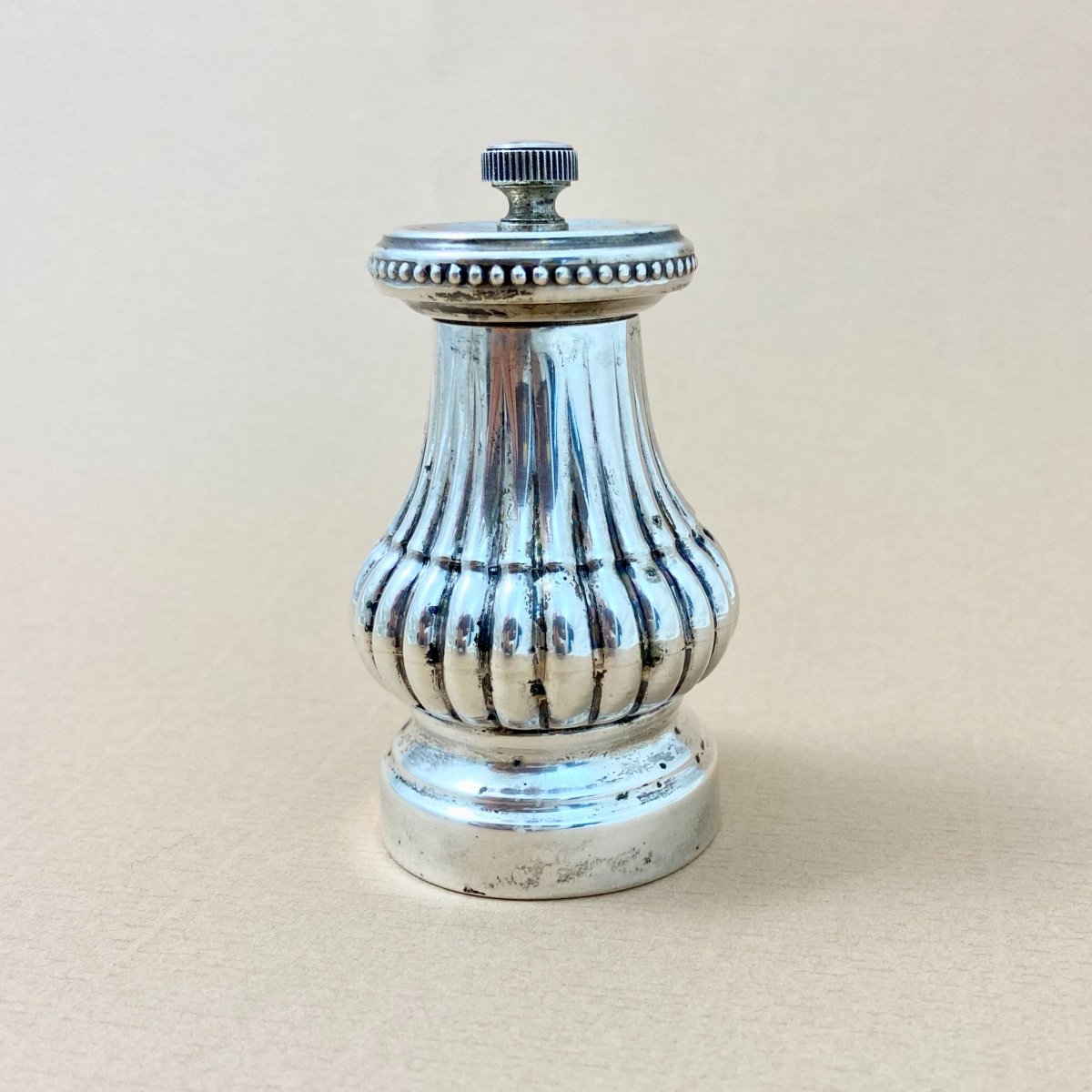 Pepper Mill,  Italy, Firenze, 50s, Sterling Silver 800 ‰-photo-1