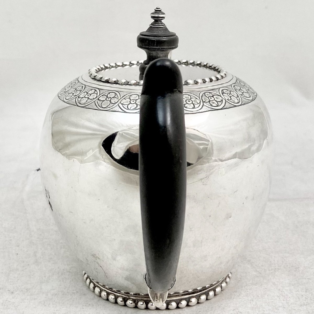 Louis XVI Teapot, Amsterdam 1780, Barend Swierink, Sterling Silver, Trekpotje-photo-7