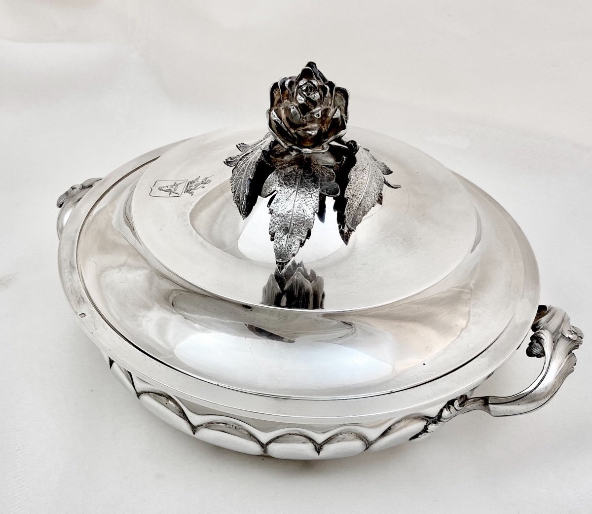 Odiot Vegetable Dish, Paris Circa 1900, Sterling Silver-photo-1