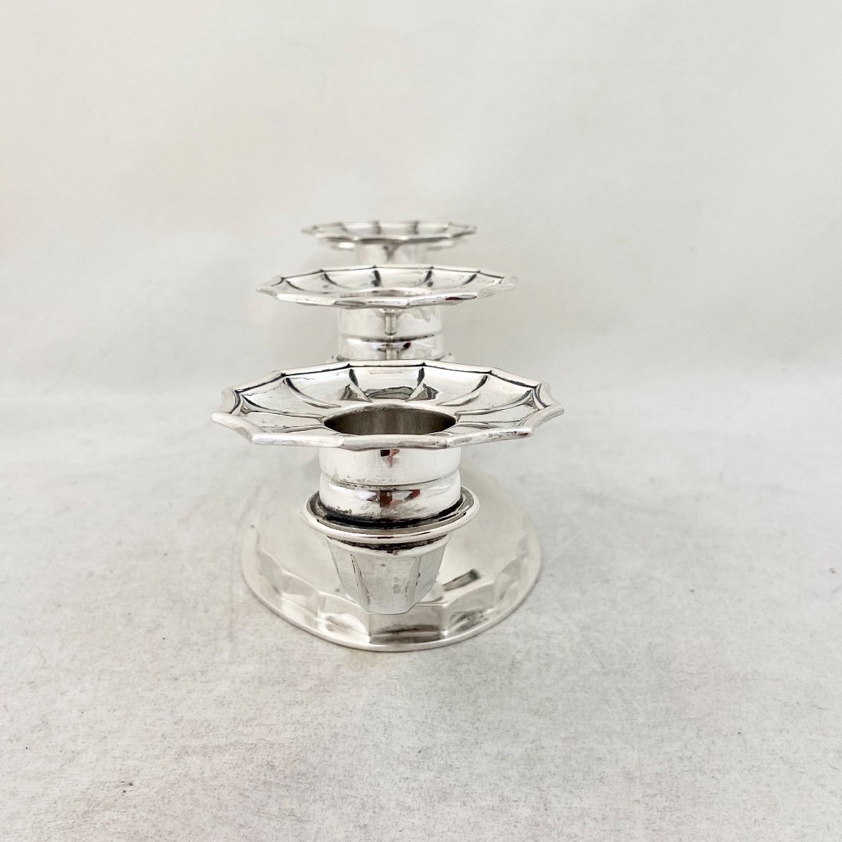 Art Deco Candelabra, Wolfers, Sterling Silver, “josette” Model-photo-3