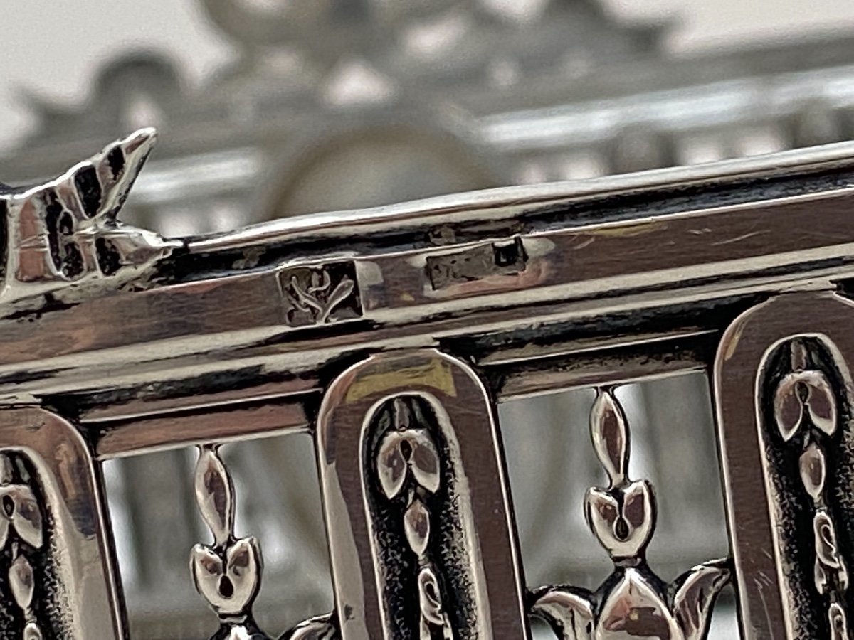 Centrepiece,sterling Silver, Brass Interior, Debaus Brussels Circa 1890-1910-photo-4