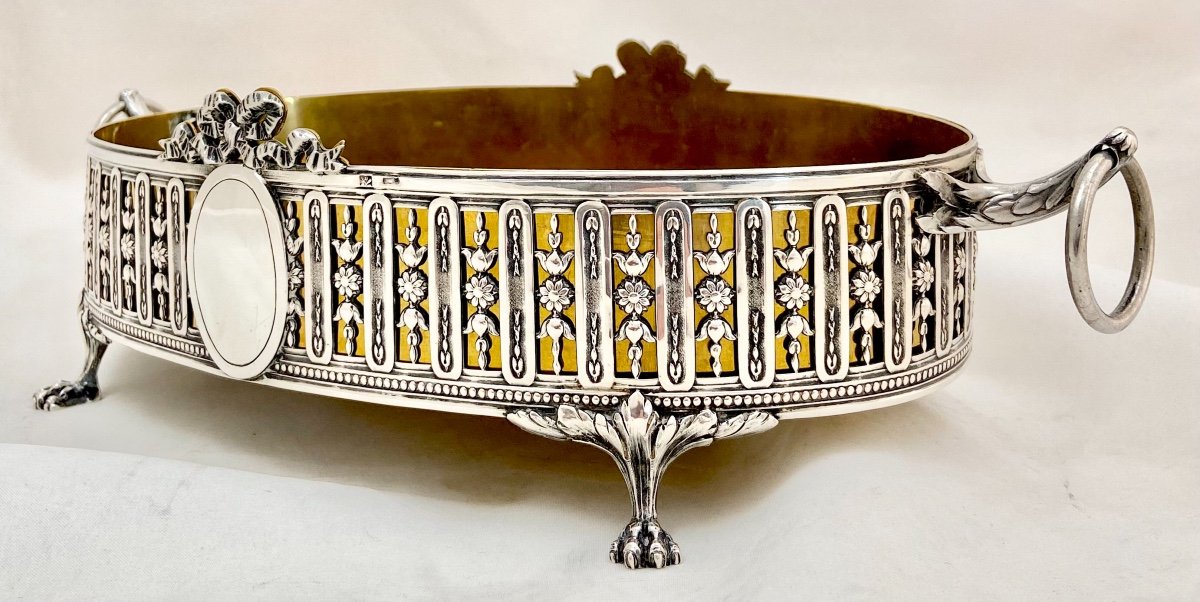 Centrepiece,sterling Silver, Brass Interior, Debaus Brussels Circa 1890-1910-photo-1