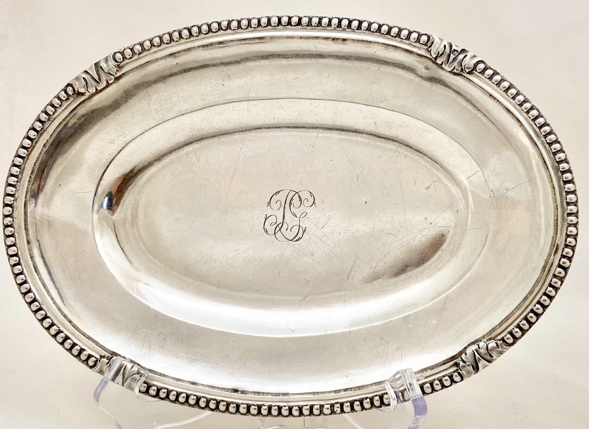 Louis XVI Oval Dish, Paris 1780, Sterling Silver , Ange - Jacques Massé-photo-4