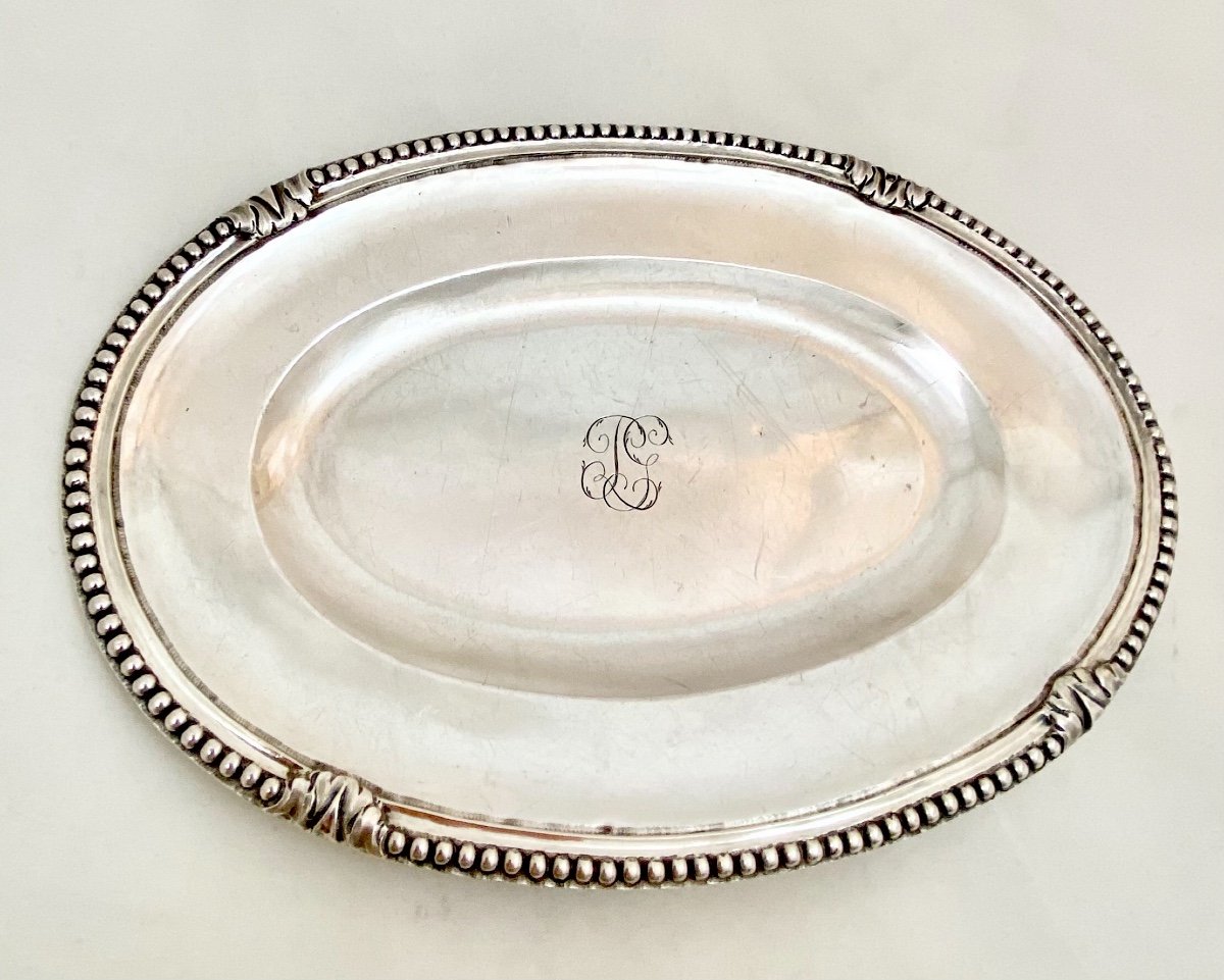Louis XVI Oval Dish, Paris 1780, Sterling Silver , Ange - Jacques Massé