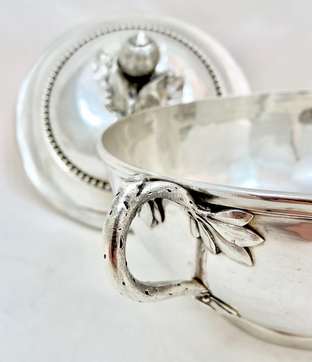 Légumier Louis XVI, Paris 1783, Dénis Franckson, Pot à Oille, Argent Massif -photo-2