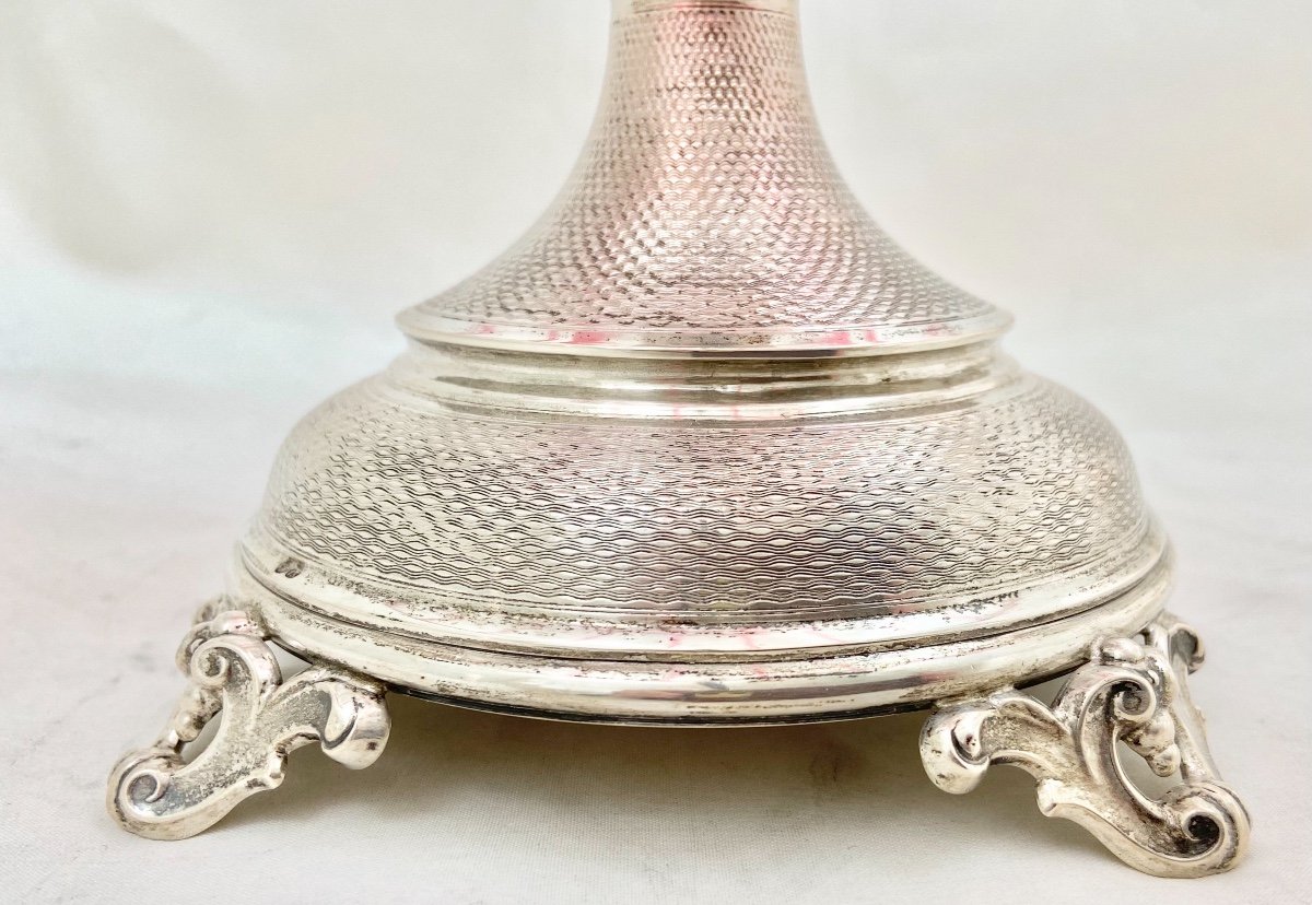 Présentoir à Pâtisseries, Napoléon III, Argent Massif Et Cristal, Autriche-hongrie Vers 1870-photo-3
