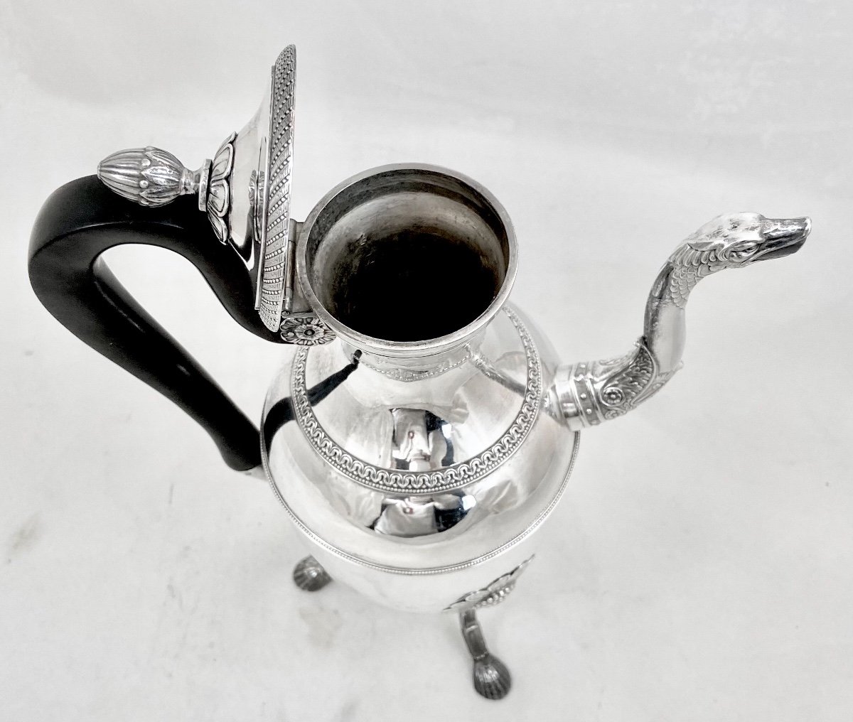 Coffee Pot, Paris 1819-38, Sterling Silver, With The Head Of An African Prince, Quentin Baschelet-photo-1