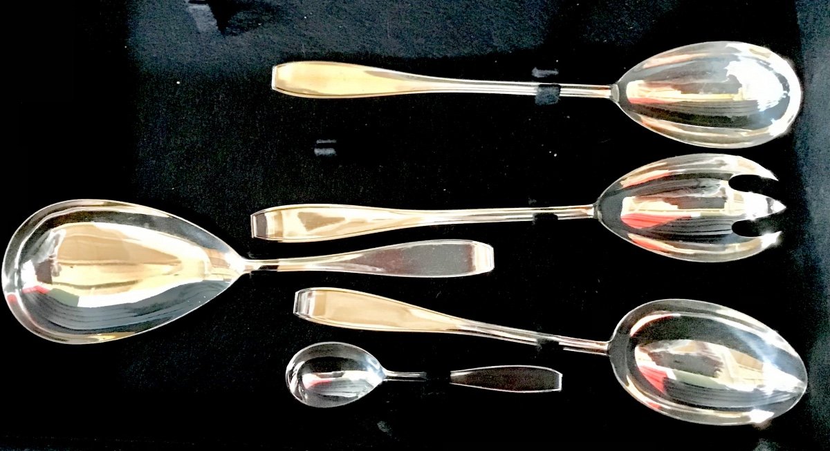 Cutlery Set, Wolfers, Silver, Brussels ,art Déco ,1930-1950-photo-4