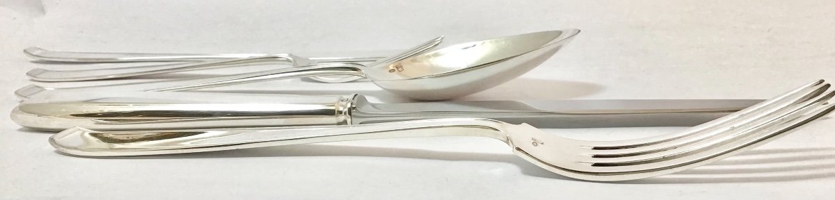 Cutlery Set, Wolfers, Silver, Brussels ,art Déco ,1930-1950-photo-6