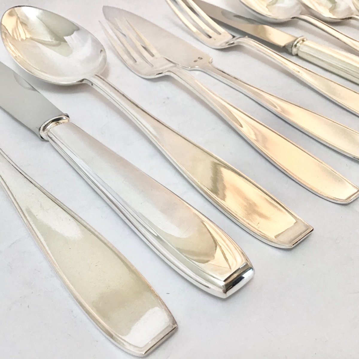 Cutlery Set, Wolfers, Silver, Brussels ,art Déco ,1930-1950-photo-8