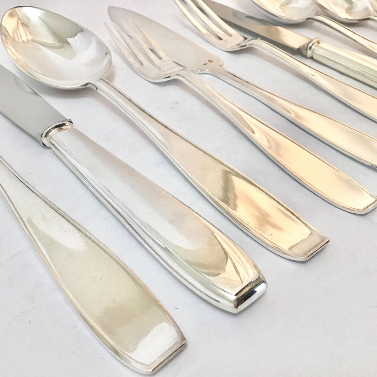 Cutlery Set, Wolfers, Silver, Brussels ,art Déco ,1930-1950