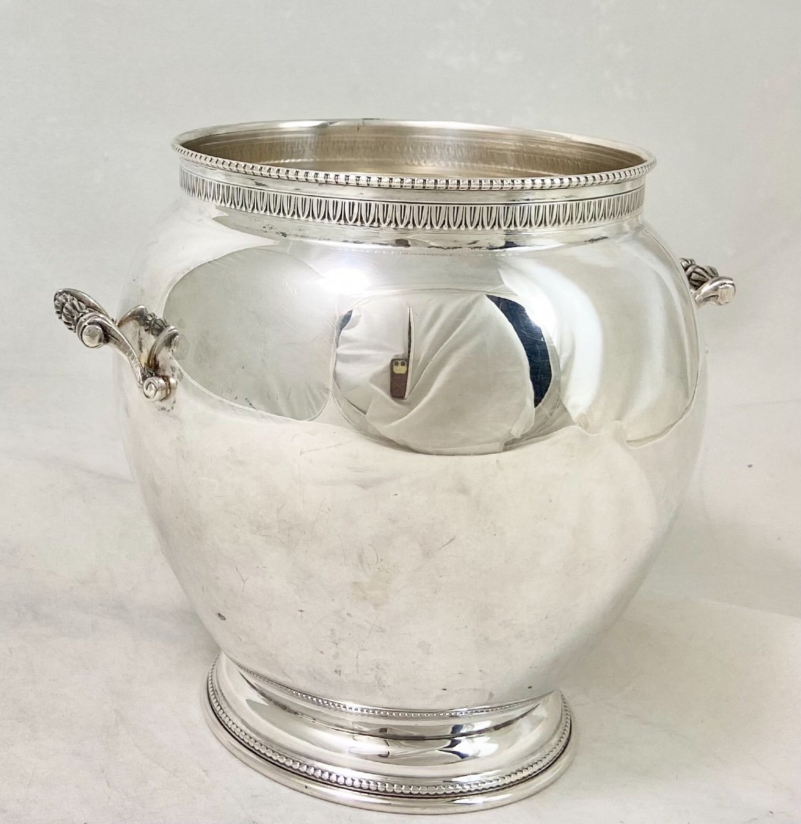 Cachepot Or Ice Bucket In Sterling Silver, Italian, 1950s-, 1960s-photo-4