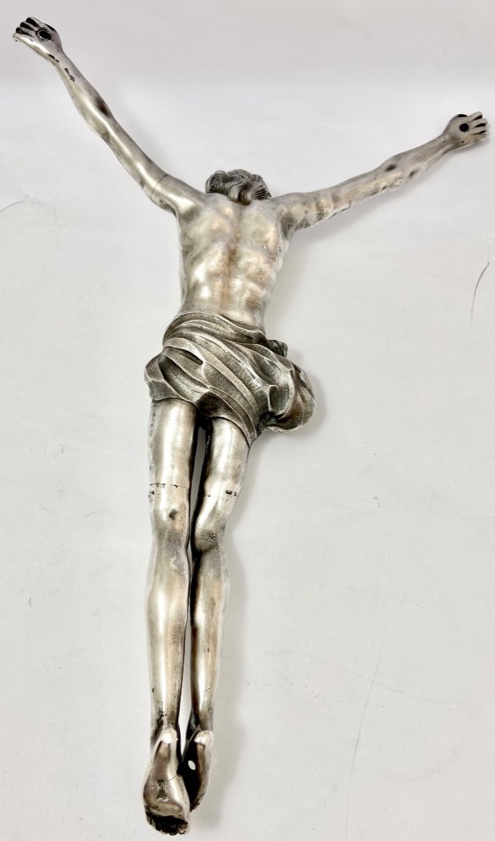 Large Christ In Sterling Silver, Late Eighteenth Century-photo-3