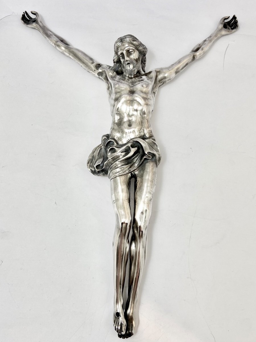 Large Christ In Sterling Silver, Late Eighteenth Century-photo-2