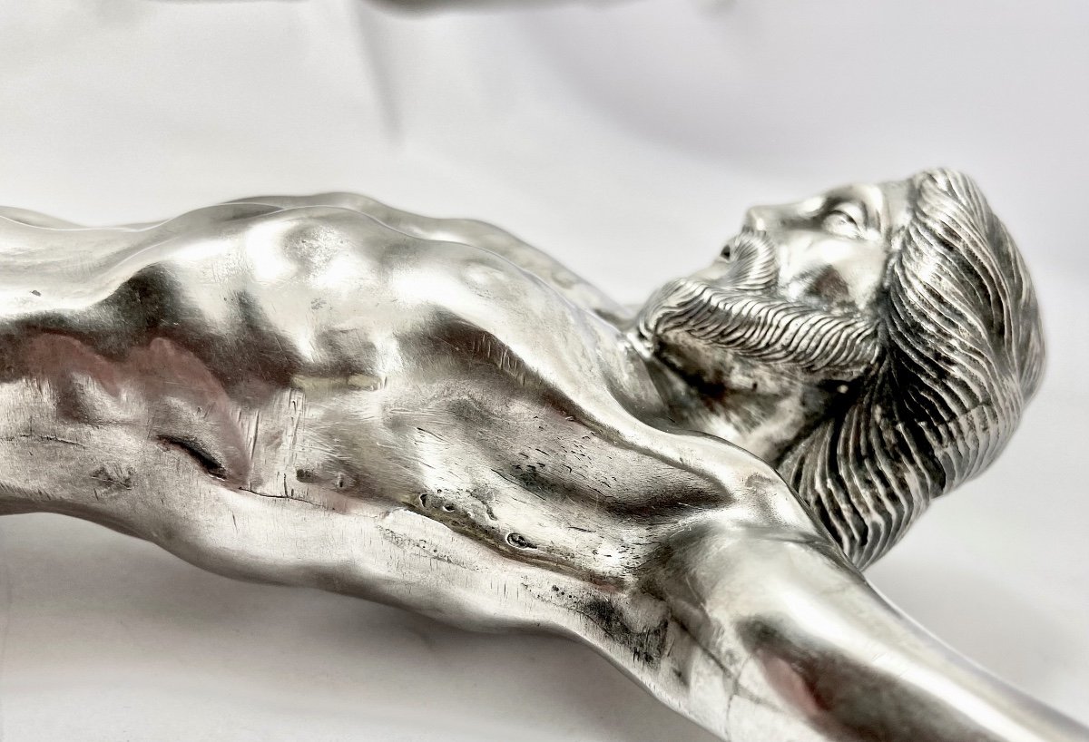 Large Christ In Sterling Silver, Late Eighteenth Century-photo-3